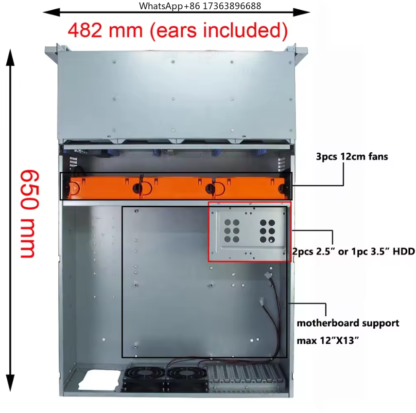 Корпус для сервера 4U с 24 отс – обзор и цена Case Fan